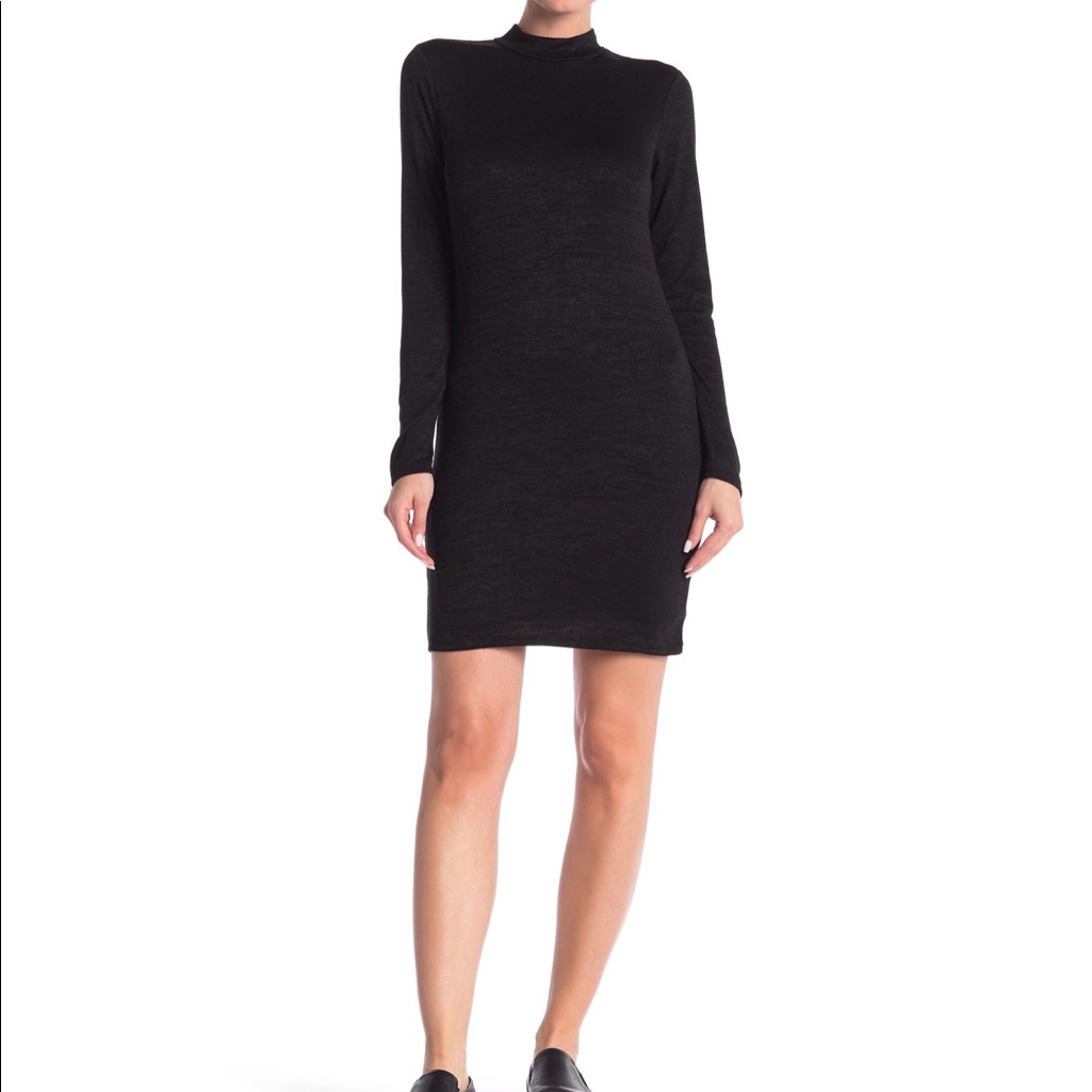 New Free Press Mock Neck Shift Dress